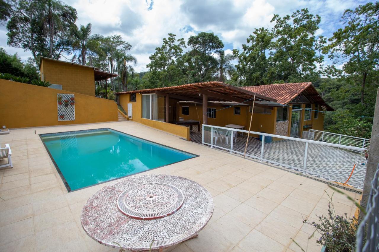 Chácara c piscina churrasqueira e Wi-Fi em Ibiúna Exterior foto